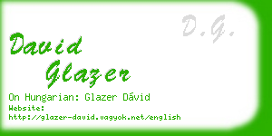 david glazer business card