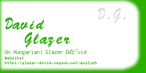 david glazer business card